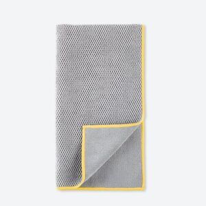 Norwex Kitchen Towel Graphite with Sunflower Trim NWT